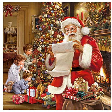 Unbekannt 20 Servietten, Weihnachtsmann, 33 x 33 cm