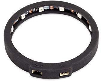 Aqua Computer LED-Ring für 60 mm Ausgleichsbehälter, 12 adressierbare LEDs, 9 cm Länge, 6 cm Breite, 0,6 cm Höhe, für Desktop, Wasser-Kühlung