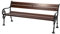 Sellon24® Parkbank Gartenbank Gusseisen Massiv Holz Palisander Gestell Gartenmöbel Sitzbank (0109)