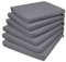 Rollmayer 6er Set Stuhlkissen Stuhlauflage Sitzkissen Sitzpolster Auflage für Stühle in Haus und Garten Kollektion Vivid (Grafit 33, 40x40x4cm)
