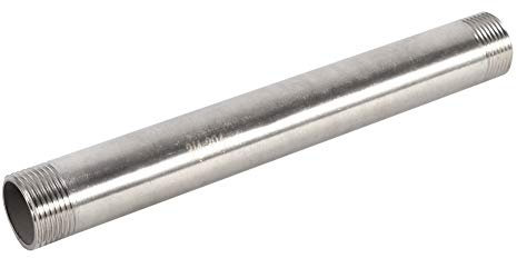 Rohrnippel - Edelstahl-Rohrfittings SS304 200mm BSP 1/4 1/2 3/4 1 Male X Male Rohrverschraubung (1Pc) (Größe : 3/4BSP)