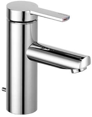Keuco Waschtisch-Einhebelmischer Plan blue Aluminium-finish, mit Ablaufgarnitur