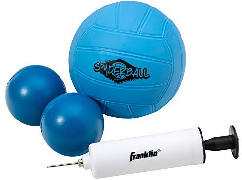 Franklin Sports Spyder Pong Ball Replacement Balls - Spyder Pong Balls - Includes (1) Spyderball Spike Volleyball, (2) Foam Balls + Mini Air Pump Included - Perfect Beach + Lawn Game