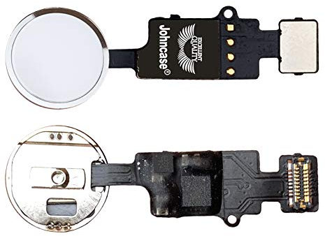 Johncase Home Button Main Key Flex Ribbon Cable Assembly Replacement Part Compatible for iPhone 7/7 Plus and 8/8 Plus All Carriers (Silver)