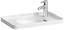 Laufen VAL Einbau-Waschtisch, 1 Hahnloch Links, ohne Überlauf, 550x360, 304 innen, weiß, Farbe: Weiß mit LCC
