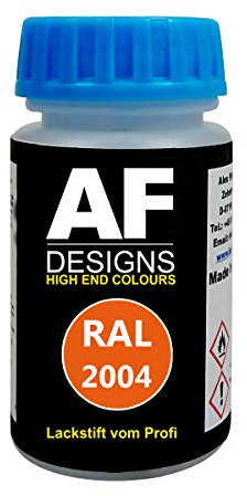 Alex Flittner Designs Lackstift RAL 2004 REINORANGE glänzend 50ml schnelltrocknend Acryl