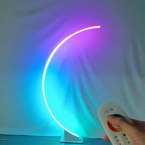 LANMOU Lampadaire à Arc LED, Lampadaire sur Pied à Changement de Couleur RVB Moderne à Intensité Variable avec Télécommande pour Salon Salle à Manger Chambre Salle de Jeux Bureau,Rgb