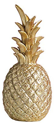 Surkay Deko Ananas Gold, Harz Ananas Modell Ornament,Moderne Handwerk Dekoration Wohnzimmer Weinschrank Schlafzimmer Zimmer Dekorationen Büro Dekoration