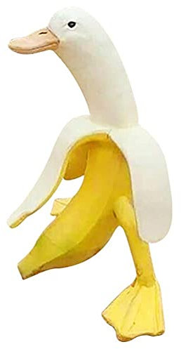 ARTOCT Banana Duck Statue,Garden Statue Creative Banana and Duck Statue Cute Peeled Banana Duck Art Decorative for Garden Yard Outdoor Decor