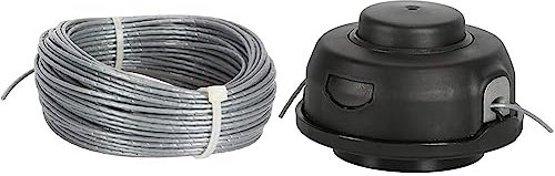 Greenworks Tête de coupe pour coupe-bordures & Fil de coupe pour coupes-bordures (fil de 2,00mm de diamètre, 20 m de long,adapté à des coupes-bordures sélectionnés des séries 40V et 60V de Greenworks)