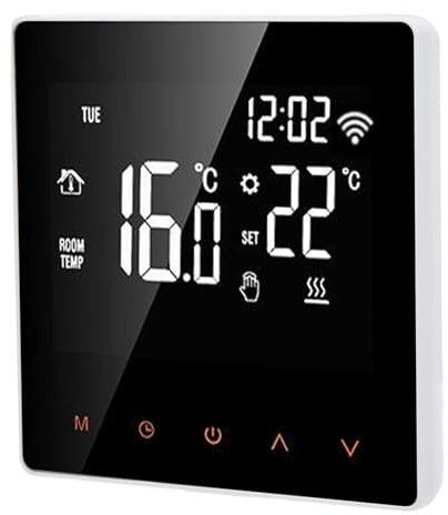 Thermostat,ME81H Smart Thermostat,5~90℃ WiFi LCD Thermostat AC230V 50/60Hz Temperature Controller Water Floor Heating Wall Boiler Electric Thermostat LCD Display Intelligent Digital Thermostat