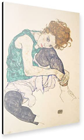 artboxONE Alu-Print 90x60 cm Sitzende Frau von Künstler Culture Images