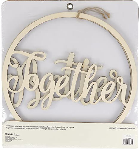 Simplicity Better Together Lot de 2 panneaux décoratifs en bois pour mariage Multicolore