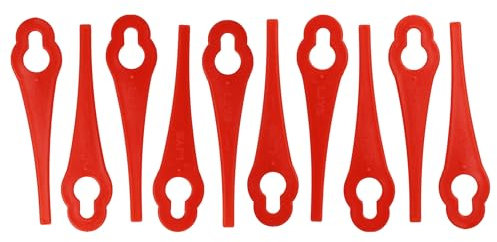 vhbw 10x Ersatz-Messer Ersatz für Grizzly 91094326 für Rasenmäher - Ersatzklinge, Rot, Polyamid