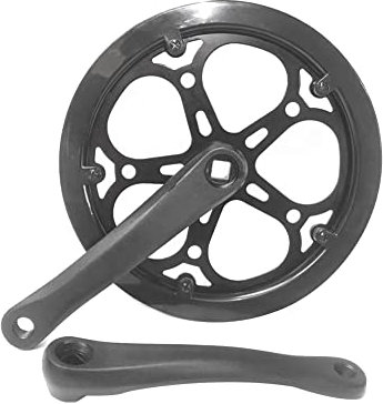 Doumneou Fahrrad Falten Fahrrad Kurbel Set Zahnplatte Single Speed Bike Diamant Loch Kettenrad Zubehör