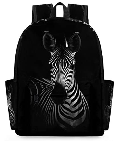 TropicalLife Zebra Kinder-Rucksack mit Tier-Zebra-Motiv, für Mädchen, Jungen, Kinder, Büchertasche, Schule, Reisen, lässiger Tagesrucksack, multi