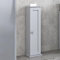House Toilet Roll Holder Free Standing Bathroom Loo Roll Slimline Cupboard Unit Storage Solution (Grey)