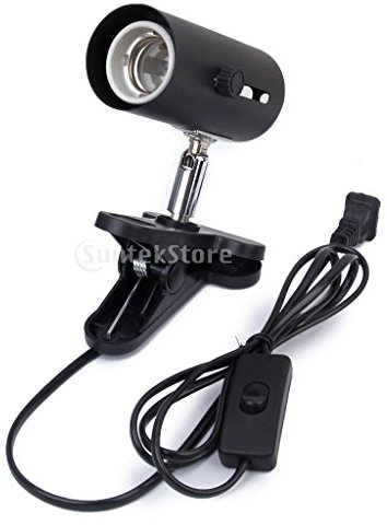 predolo E27 Klemmleuchte Schwenkbar Klemmlampe Keramik Lampenfassung mit Schalter Und
