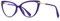 kachawoo Blue Light Blocking Glasses Women Fashion Eyeglasses Cat Eye Glasses Frame TR90 Eyewear Half Metal (purple with clear)
