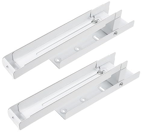 LIFKOME 2piezas Soporte Para Horno Microondas De Acero Inoxidable Rejilla Ajustable Para Pared Soporte Extensible Para Cocina Blanco