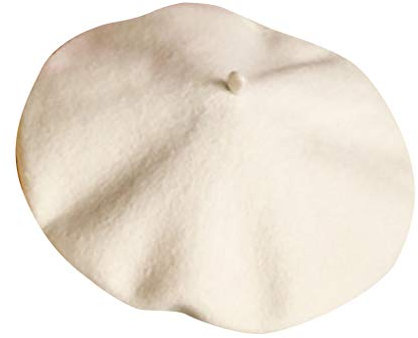 IQYU Halstuch Wolle Seide Kind Wrap Stretch Color Kopf Mütze Schals Wolle Beret Kinder Retro Kinder Mütze für Kinder World Mädchen Mütze (White, One Size)