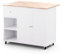 Blumfeldt Carrito auxiliar con ruedas – encimera extensible, 1 xajón, 2 puertas & estantes, carro cocina con ruedas, diseño atemporal, fácil movilidad & estabilidad, ideal cocina pequeña