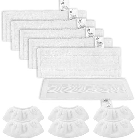 KEEPOW 12 Mikrofaser-Putzmeister für Kärcher Dampfreiniger, passend für EasyFix SC 1,SC 2, SC 3, SC 4, SC 5,Power-Reinigungs-Set,(6 Boden-Düse + 6 Hand-Düse) Neuverpackung
