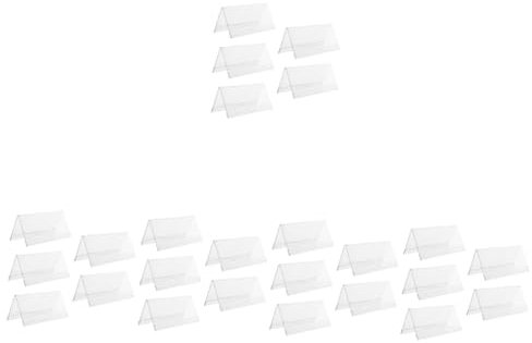 VILLCASE 25stücke Tischkartenhalter Doppelseitige Transparente Namensschild Aufsteller Für Konferenzen Veranstaltungen Und Restaurants Und Bruchsicher