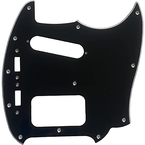 Gitarren-Pickguard für Fender Kurt Cobain Mustang HS (3-lagig, schwarz)