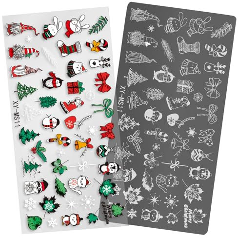 Nails Art Stamping Plates Christmas Series Nails Template Snowflake Nails Stencil Stamp Nails Art Tool For Nails Salon