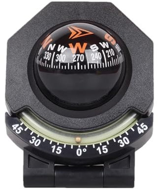 Marine Kompass – Faltbarer Kugelförmiger Auto-Kompass | 180 Grad verstellbarer nachtleuchtender Auto-Kompass | | Tragbarer Marinekompass Auto-Dekoration mit integriertem Messgerät für Schiff, LKW,