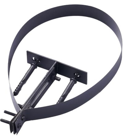 Folpus Accessori per staffe per tubi del, portatili per uso domestico, attrezzatura per caminetti con lunghezza regolabile, supporto per tubi del, Nero