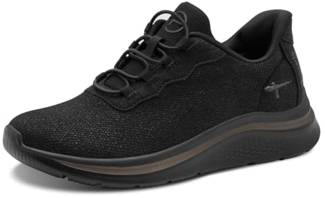 Tamaris Comfort Damen Step IN Sneaker flach zum Schlupfen Leicht, Schwarz (Black), 38 EU