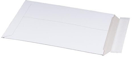 VEPATIM 100 Vollpappe-Versandtaschen 235x308mm stabile Vollpappe Selbstklebeverschluss A4 weiß