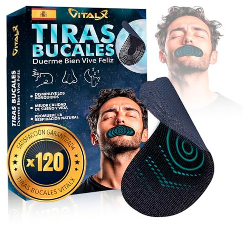 VITALX® SUPER PACK 120 MOUTH TAPE PREMIUM + Guía De Uso | Máxima DURACIÓN y CONFORT | Mouth Tape for sleeping | Antirronquidos para dormir | Tiras bucales para dormir | Tapa bocas para dormir