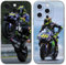 TBNMBGY 2 Stück Handyhülle für iPhone 12 Hülle 6,1,Cool Racing Motorrad Rennen Muster Case,Cartoon Design Silikon TPU Schutzhülle Stoßfest Anti-Kratz,Black
