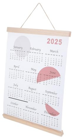DIYEAH 2025 Öl- -Kalender jahreskalender wohnaccessoires büro kalender Familienkalender Wandkalender Ästhetischer Kalender Kalenderhalter für die Wand Holz