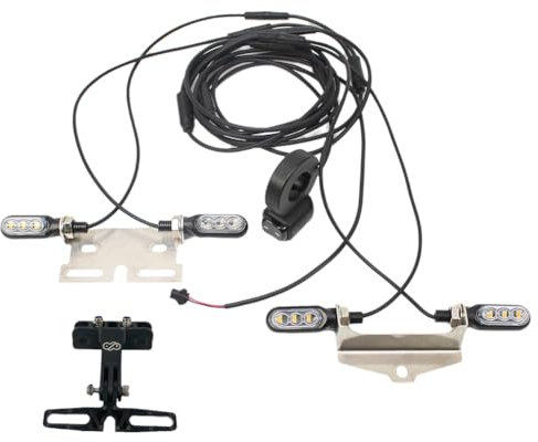 Pluuttiem Blinker für Elektrofahrräder, E-Bikes, V04, 12 V, Wasserdichtes Kabel, LED, Blinkend, V04-12 V