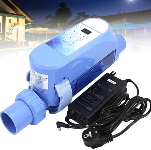 Chlorateur de Piscine au sel, générateur de Chlore au sel for piscines creusées, chlorateur de Piscine au sel avec écran numérique, Wi-FI intégré et contrôle par Application.(4g/h)