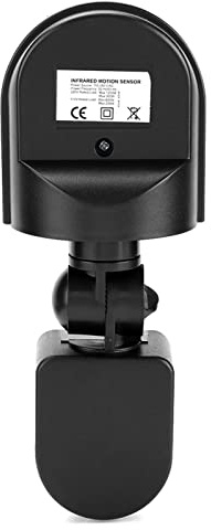 Pir Light Switch, IP65 Adjustable Pir Body Motion Infrared Sensor Detector Light Bulb Switch, Home Lighting External Sensor with 160° Detection (Black)