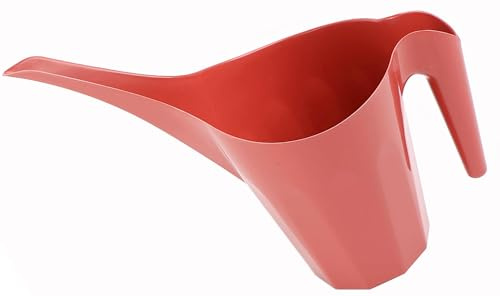 PRADICHI Small Watering Can – 1.25L Long Spout Indoor & Outdoor Plant Watering Pot for Houseplants, Garden & Flowers – Lightweight, Durable Plastic Water Jug (Red)