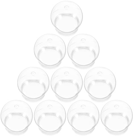 MAGICLULU 10 Stück Schneekugeln aus Kunststoff, zum Selbermachen, Wasserklar, mit Abschraubbarem Deckel, für Heimwerker, Basteln, Weihnachten, Heimdekoration, 150 Ml