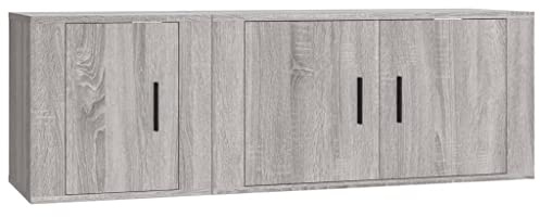Solivagant Ensemble de Meubles TV 2 pcs Sonoma Gris Bois d'ingénierie,(26.25 KG)