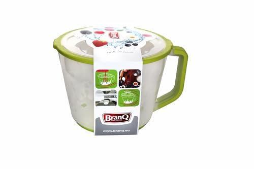 BranQ Home essential Recipiente de cocina con tapa para mezclar o guardar 2 L, plástico sin BPA