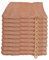 Julie Julsen - Lot de 10 gants de toilette - 23 couleurs disponibles - Doux et absorbants - Certifié Öko-Tex - Marron pastel - 15 x 21 cm