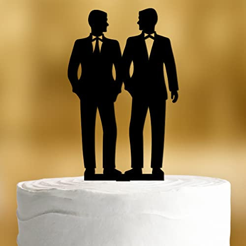 Cake Topper Mr & Mr [gleichgeschlechtliches Paar] - Acryl deko schwarz deko Hochzeitstorte deko Kuchen deko Hochzeit Tortendekoration Verlobung Tortenstecker Hochzeit Tortendeko Wedding cake