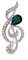 Belons Fashion Damen Mädchen Violinschlüssel Musiknote Brosche Anstecknadel Grün Kristall Schmuckbrosche Sicherheitsnadel Pin