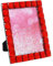 Isaac Jacobs Bilderrahmen mit Schmucksteinen, dekorativ, funkelnd, Foto-Display und Heimdekoration, 12,7 x 17,8 cm, Rot