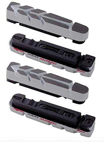 BBB Cycling Carbstop Hochleistungs-bremsbacken, Kompatibel Mit Bbb Crossstop, Bbb Techstop, Shimano, Sram Und Campagnolo Patronen, 2 Paar (4 Insgesamt) BBS-29, Grau, Medium