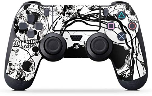 DeinDesign Skin kompatibel mit Sony Playstation 4 PS4 Controller Folie Sticker Totenkopf Halloween Totenköpfe
